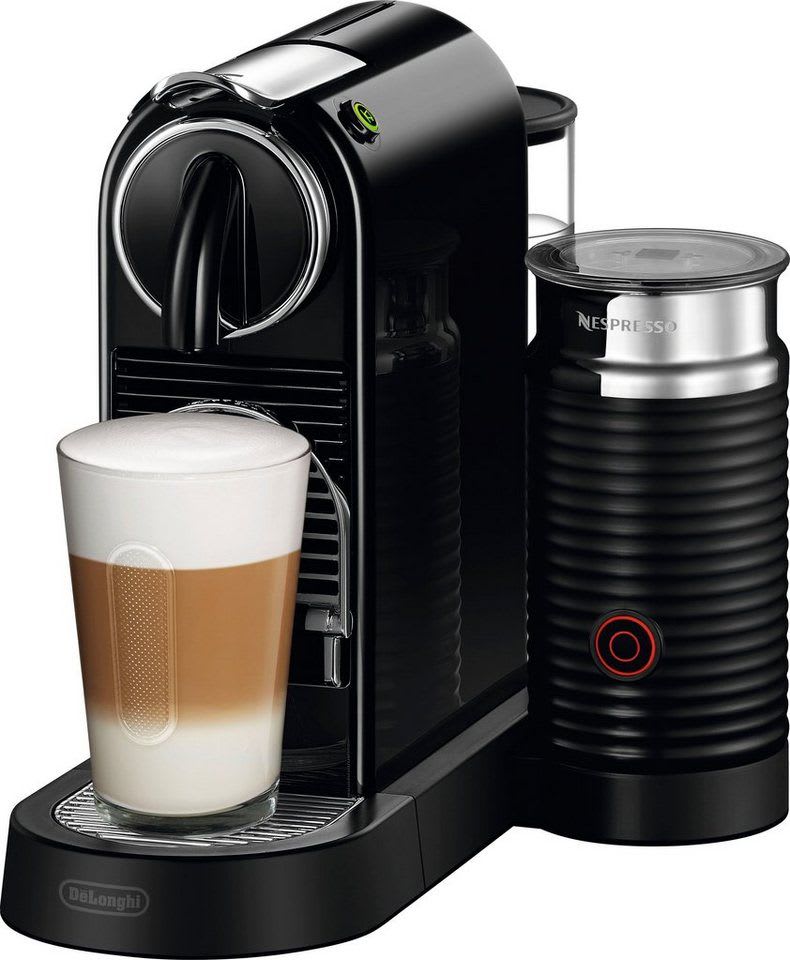 NESPRESSO Kapselmaschine CITIZ EN 267.BAE von DeLonghi, Schwarz, inkl. Aeroccino Milchaufschäumer, Willkommenspaket…
