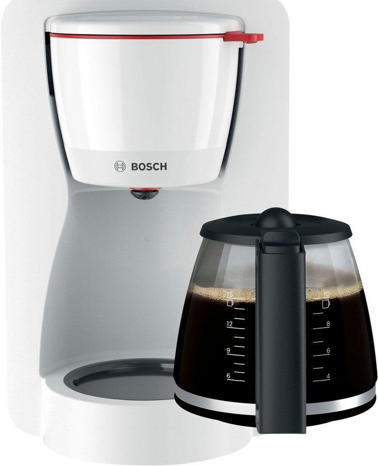 BOSCH Filterkaffeemaschine MyMoment TKA2M111, 1,25l Kaffeekanne, Papierfilter 1x4, für 10-15 Tassen, Glaskanne, 40min…