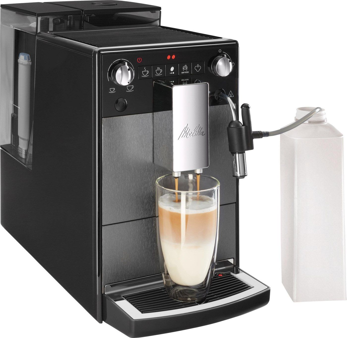 Melitta Kaffeevollautomat Avanza® F270-100 Mystic Titan, Kompakt, aber XL Wassertank & XL Bohnenbehälter,…