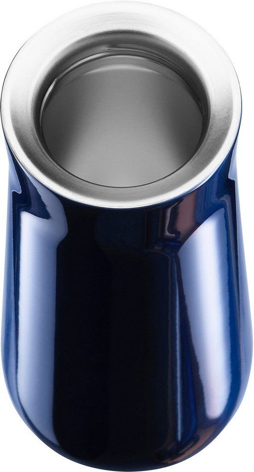 WMF Thermobecher Impulse, Cromargan® Edelstahl Rostfrei 18/10, Kunststoff, Silikon, doppelwandiger Edelstahl, 8h warm und 12h kalt, 360°-Trinköffnung blau