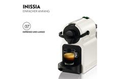 NESPRESSO Kapselmaschine XN1001 Inissia von Krups, Wassertankkapazität: 0,7 Liter, inkl. Willkommenspaket mit 7 Kapseln weiß