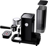 WMF Espressomaschine Lumero Deep Black, kompakt, dezente LED-Beleuchtung, 15 bar, 1350 Watt, Milchschaumdüse schwarz