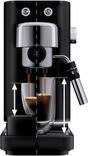 WMF Espressomaschine Lumero Deep Black, kompakt, dezente LED-Beleuchtung, 15 bar, 1350 Watt, Milchschaumdüse schwarz