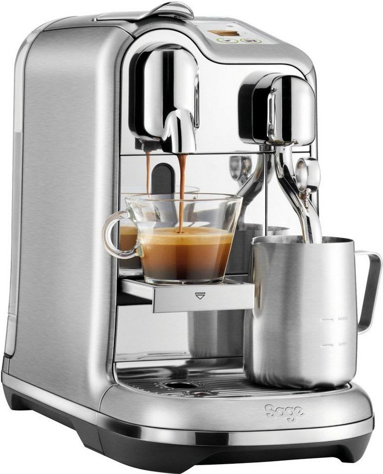 NESPRESSO Kapselmaschine Creatista Pro SNE900 mit Edelstahl-Milchkanne, inkl. Willkommenspaket mit 7 Kapseln silberfarben