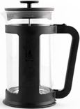 BIALETTI Kaffeebereiter, 1l Kaffeekanne, hitzebeständiges Borosilikatglas schwarz