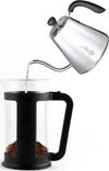 BIALETTI Kaffeebereiter, 0,35l Kaffeekanne, hitzebeständiges Borosilikatglas schwarz
