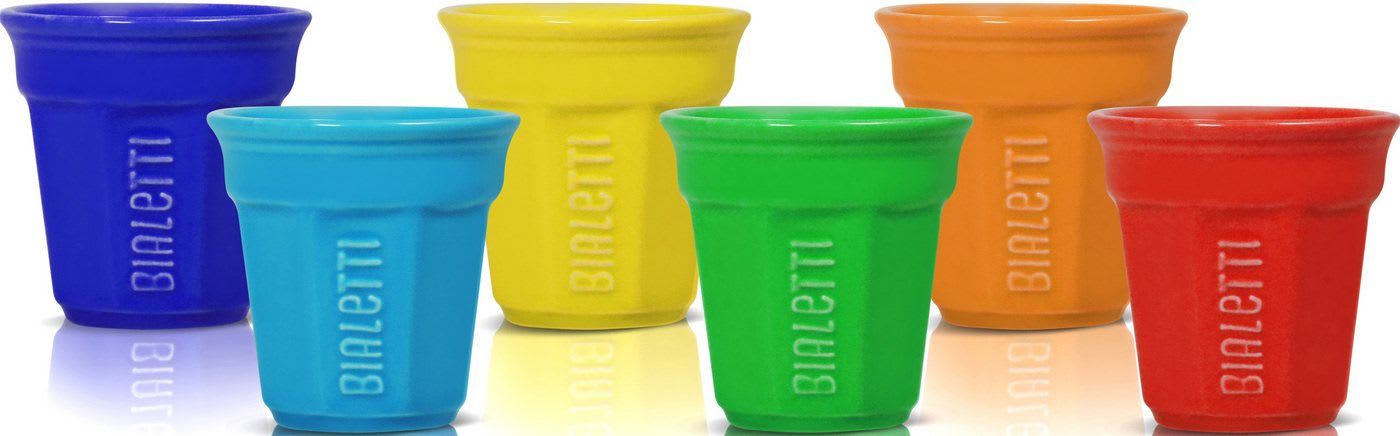 BIALETTI Espressotasse, 6-tlg., Keramik, 90 ml, 6-teilig bunt
