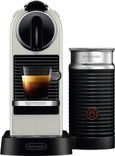 NESPRESSO Kapselmaschine CITIZ EN 267.WAE von DeLonghi, White, inkl. Aeroccino Milchaufschäumer, Willkommenspaket mit 7 Kapseln weiß