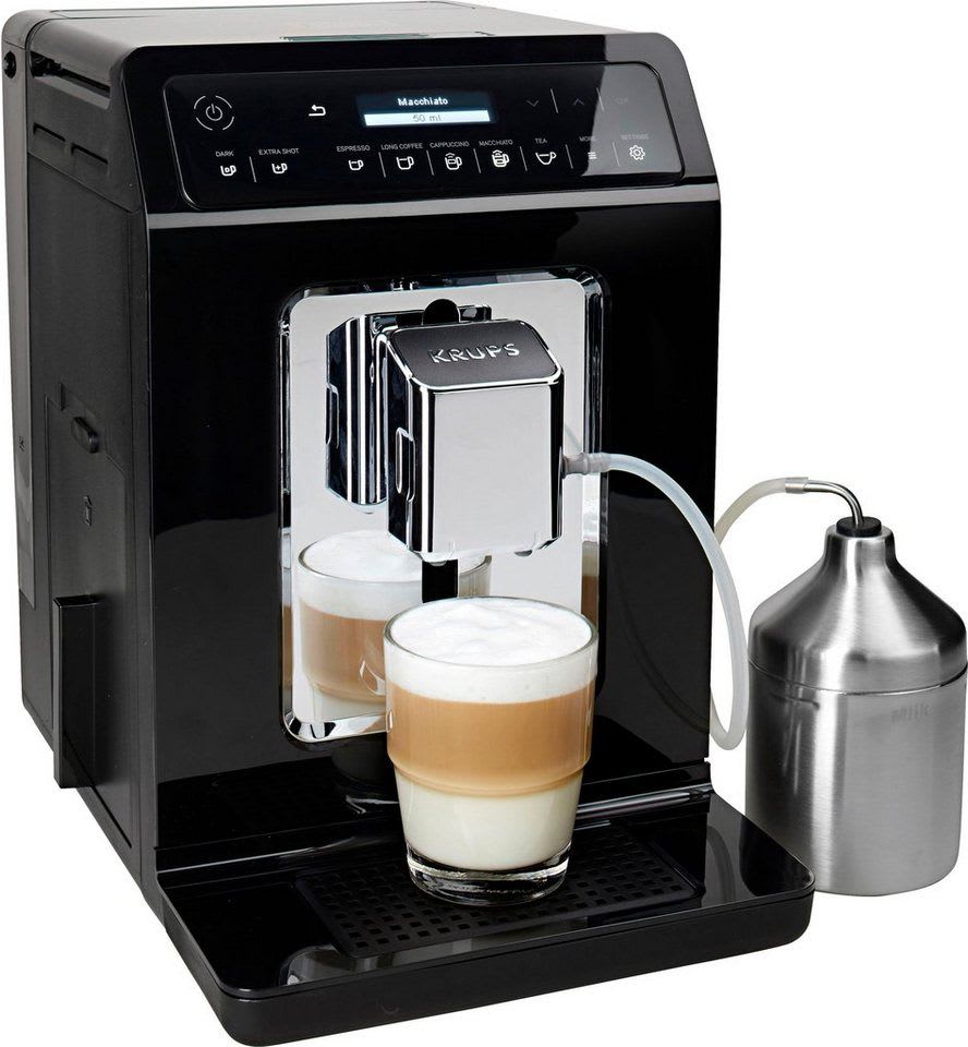Krups Kaffeevollautomat EA8918 Evidence, OLED-Display, 12 Kaffee- und3 Tee-Variationen, 2-Tassen Funktion schwarz