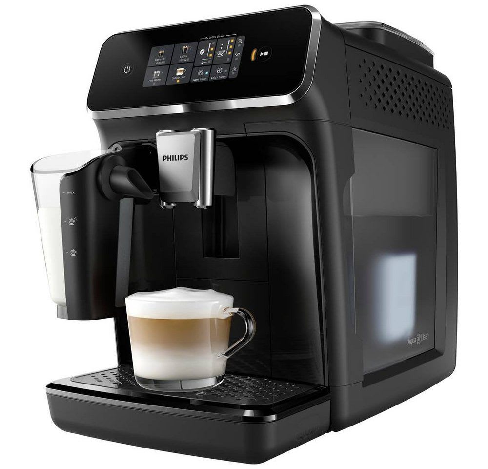 Philips Kaffeevollautomat, mit Milchaufschäumdüse, mit Milchbehälter, mit Mahlwerk, mit Heißwasse