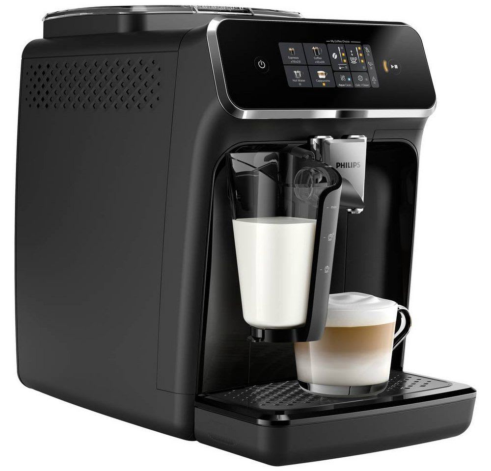 Philips Kaffeevollautomat, mit Milchaufschäumdüse, mit Milchbehälter, mit Mahlwerk, mit Heißwasse