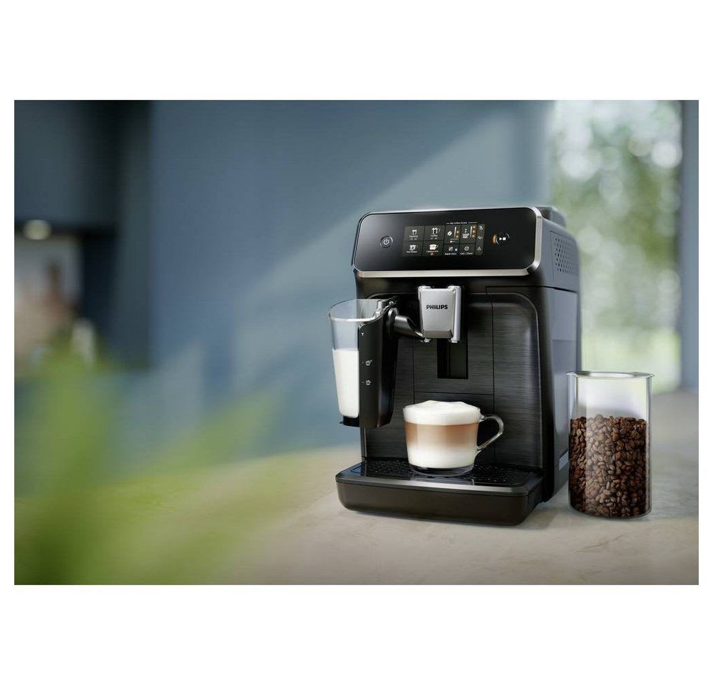 Philips Kaffeevollautomat, mit Milchaufschäumdüse, mit Milchbehälter, mit Mahlwerk, mit Heißwasse