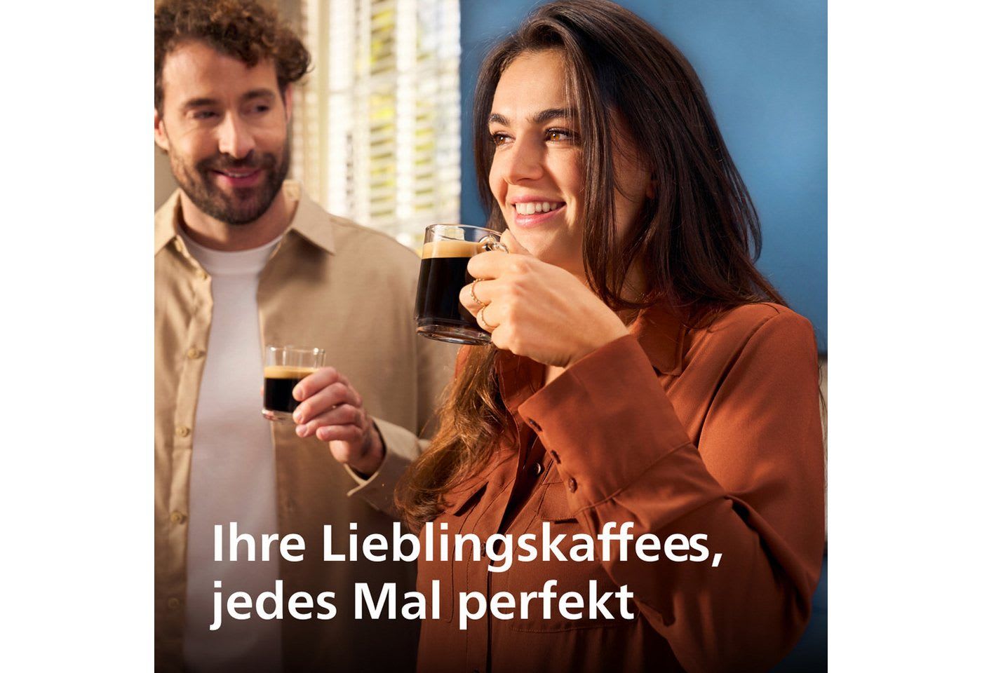 Philips Kaffeevollautomat EP2223/40 2200 Series, 2 Kaffeespezialitäten, Panarello Milchschäumer, anpassbarer Aromastärke schwarz|weiß