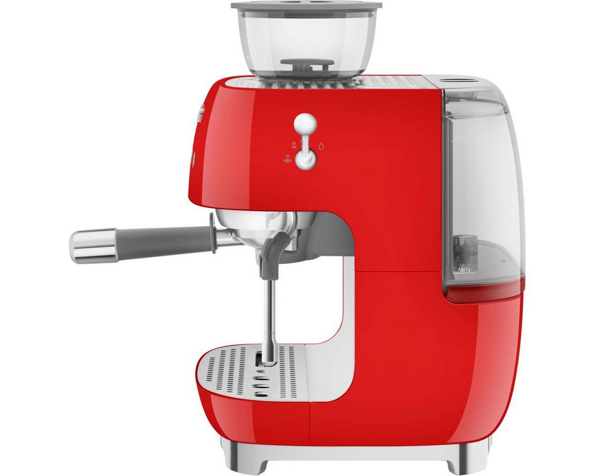 Smeg Siebträgermaschine EGF03RDEU Siebträgermaschine rot|silberfarben
