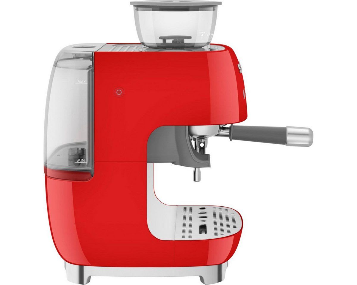 Smeg Siebträgermaschine EGF03RDEU Siebträgermaschine rot|silberfarben