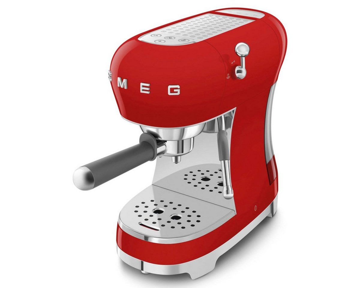 Smeg Siebträgermaschine ECF02RDEU Siebträgermaschine rot