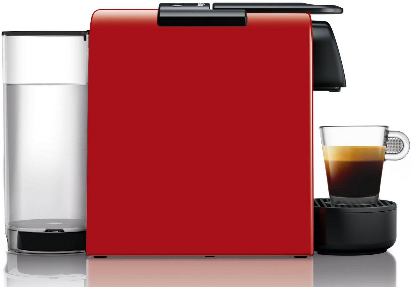 NESPRESSO Kapselmaschine Essenza Mini EN85.R von DeLonghi, Red, inkl. Willkommenspaket mit 7 Kapseln rot
