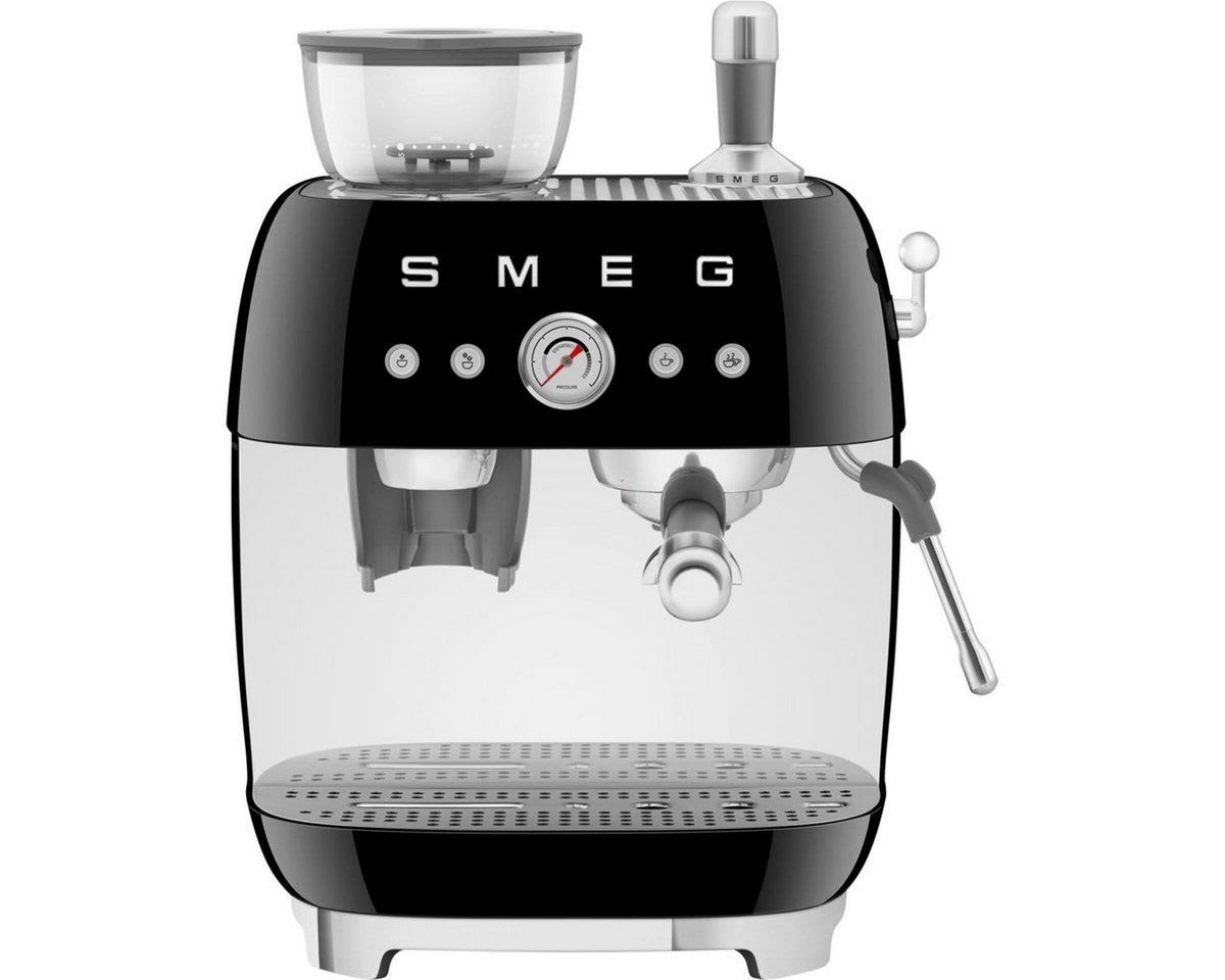Smeg Siebträgermaschine EGF03BLEU Siebträgermaschine schwarz|silberfarben