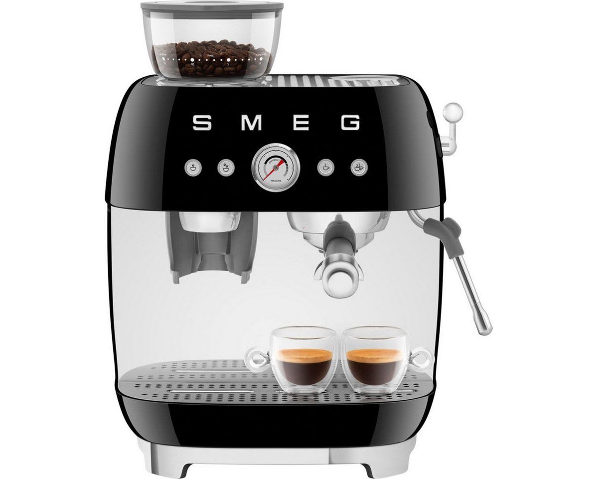 Smeg Siebträgermaschine EGF03BLEU Siebträgermaschine schwarz|silberfarben