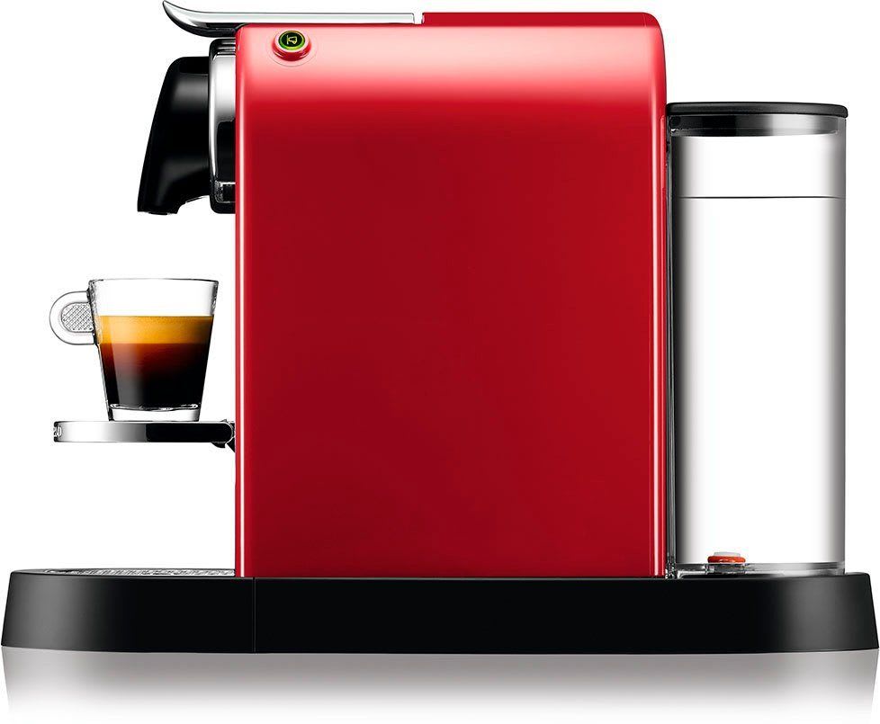 NESPRESSO Kapselmaschine XN7415 New CitiZ von Krups, Wassertank: 1 L, inkl. Willkommenspaket mit 7 Kapseln rot