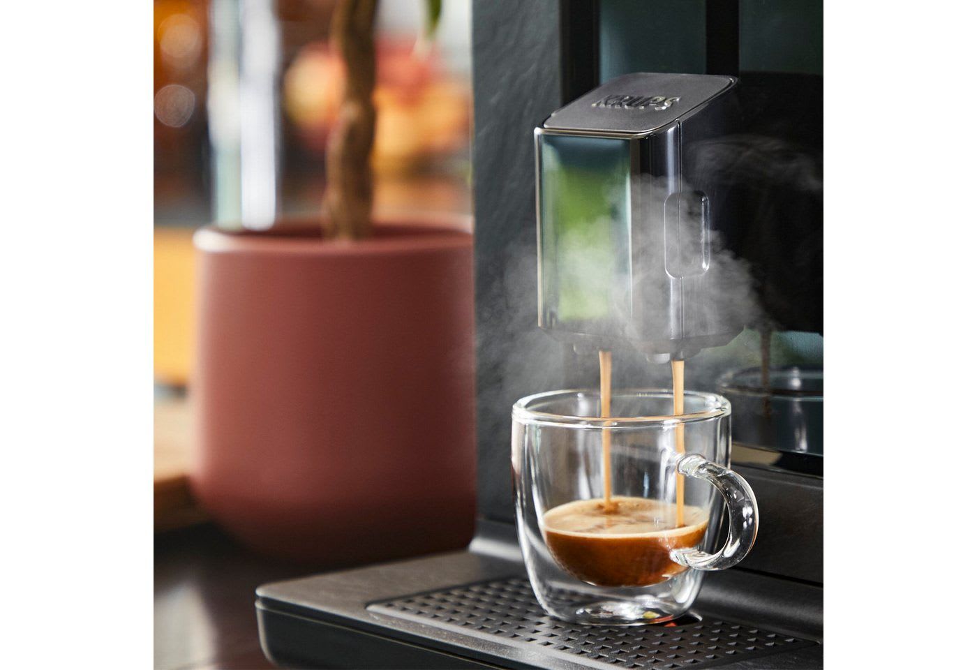 Krups Kaffeevollautomat, automatische Espresso & Cappuccino-Funktion