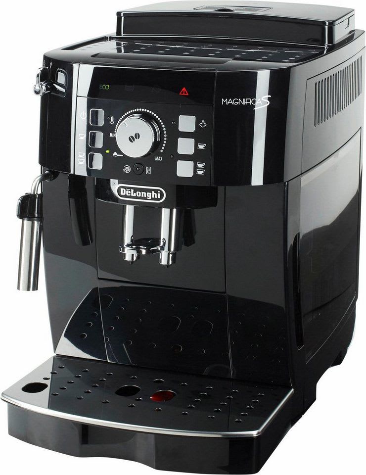 De'Longhi Kaffeevollautomat Magnifica S ECAM21.118.B - mit Barista-Milchaufschäumer, Schwarz, Direktwahltasten, Kegelmahlwerk (13 Malgrade), 15 Bar Pumpendruck