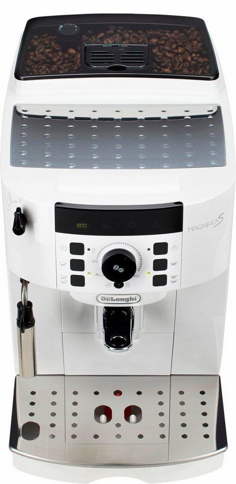 De'Longhi Kaffeevollautomat Magnifica S ECAM21.118.W - Milchaufschäumdüse für Cappuccino, Weiß, Einfache Bedienung, automatische Reinigung, Kegelmahlwerk (13-stufig)