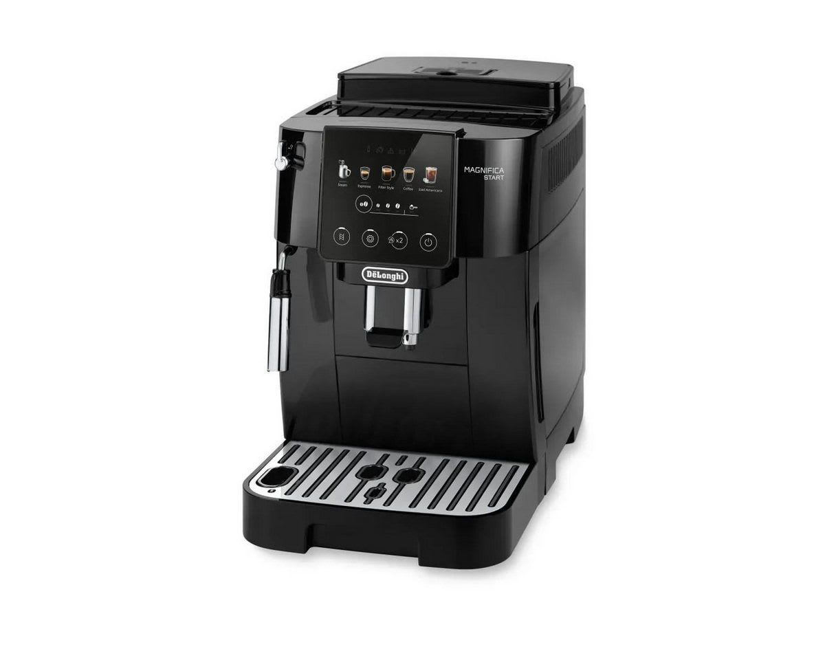 De'Longhi Kaffeevollautomat Magnifica Start Pop ECAM220.51.B - 5 Rezepte, Milchschaumdüse, schwarz, Intuitives Touch Bedienfeld, Iced Americano, einstellbares Aroma