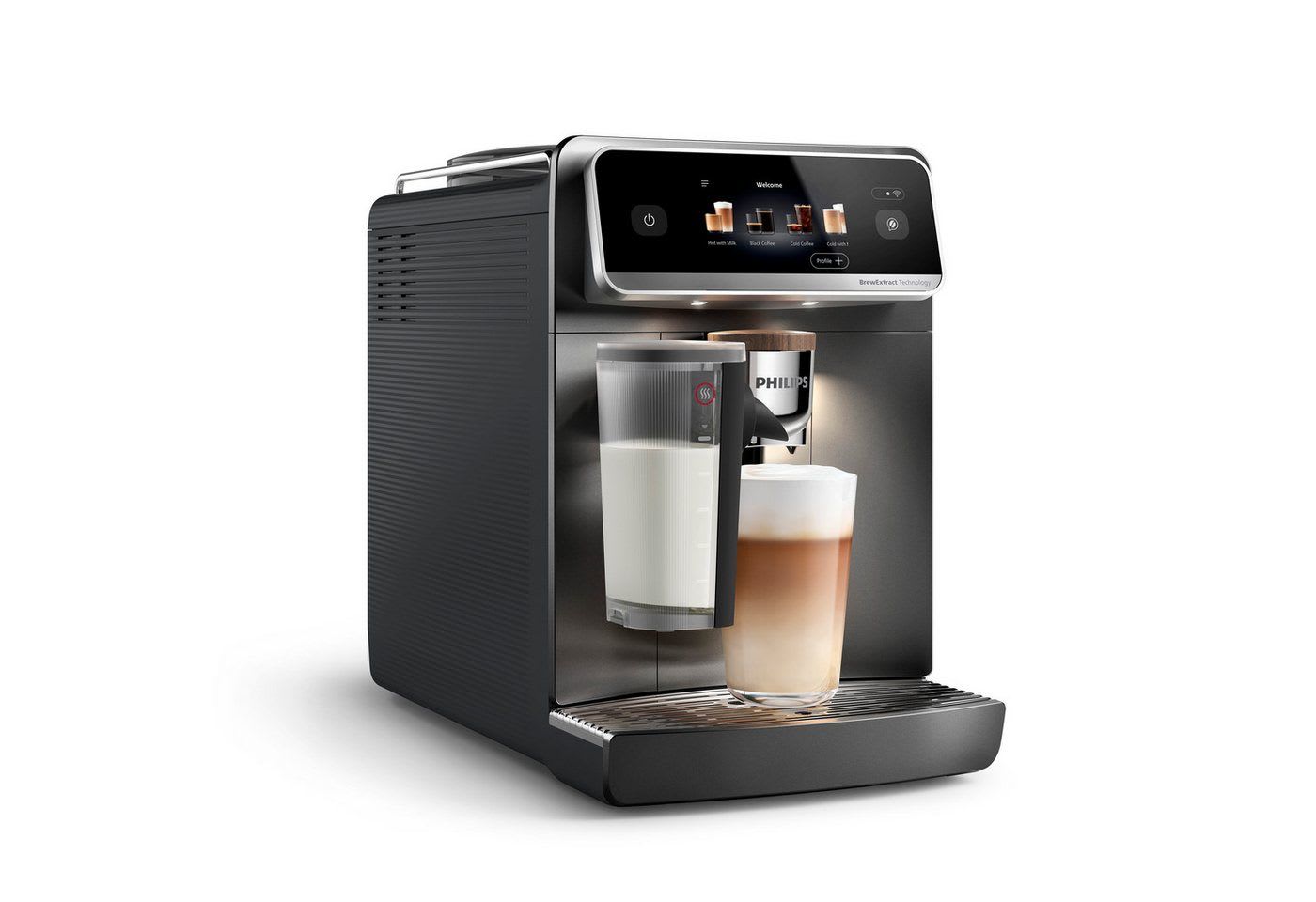 Philips Kaffeevollautomat EP8757/12 8000 Series LatteGo Pro Café Aromis, 50 Getränke (heiß oder eisgekühlt), LatteGo Pro-Milchsystem, BrewExtract Technologie, appfähig schwarz