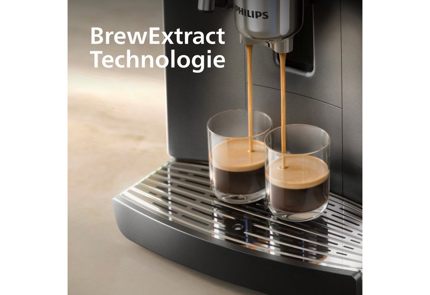Philips Kaffeevollautomat EP8757/12 8000 Series LatteGo Pro Café Aromis, 50 Getränke (heiß oder eisgekühlt), LatteGo Pro-Milchsystem, BrewExtract Technologie, appfähig schwarz