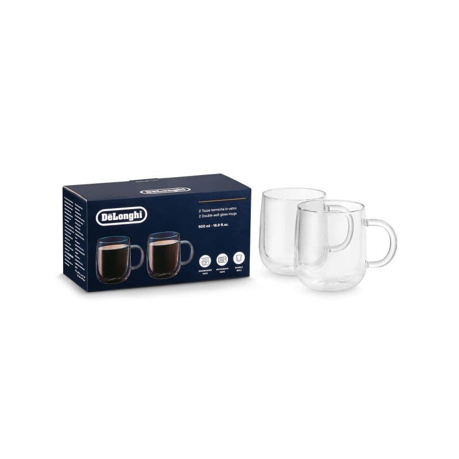 De'Longhi Doppelwandige Glasbecher, 500 ml, 2erSet DLSC327 Nicht angegeben