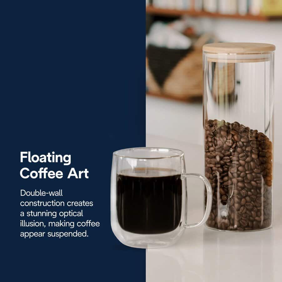 De'Longhi Doppelwandige Glasbecher, 500 ml, 2erSet DLSC327 Nicht angegeben