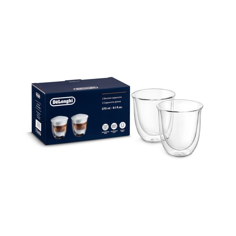 De'Longhi Doppelwandige Cappuccinogläser, 270 ml, 2erSet DLSC311 Nicht angegeben