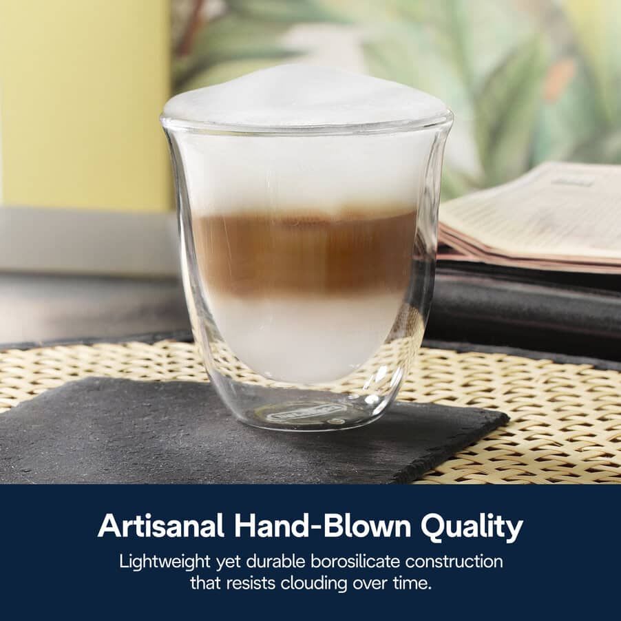 De'Longhi Doppelwandige Cappuccinogläser, 270 ml, 2erSet DLSC311 Nicht angegeben