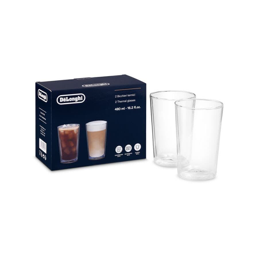 De'Longhi Doppelwandige Thermogläser, 480 ml, 2erSet DLSC319