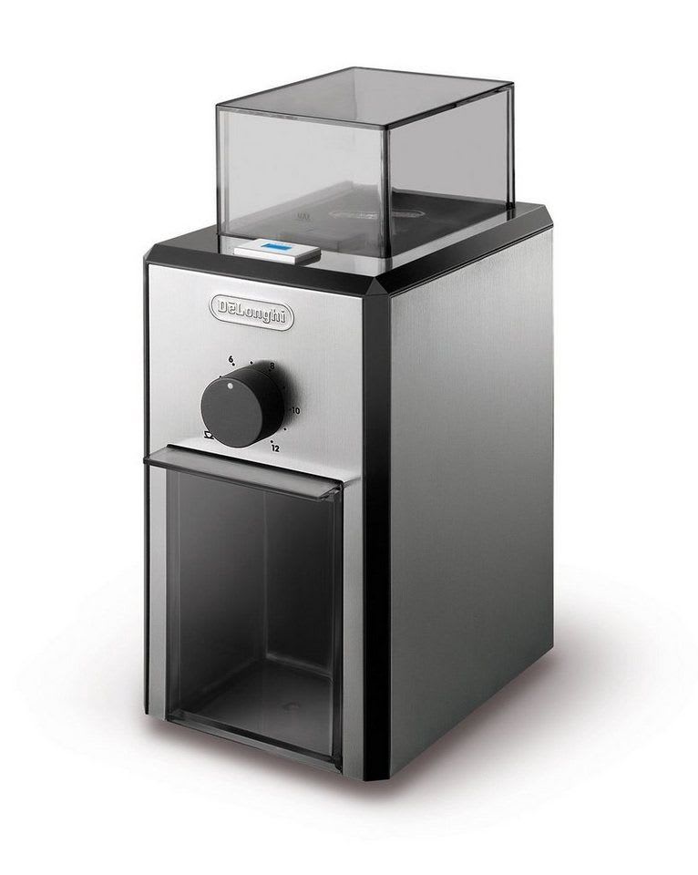 De'Longhi Kaffeemühle KG89, 110 W, Kegelmahlwerk, 120 g Bohnenbehälter silberfarben