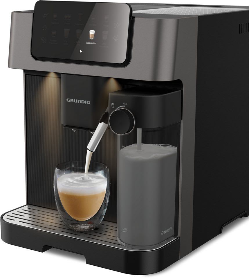 Grundig Kaffeevollautomat KVA 7230, Kaffeevollautomat mit 19 Bar, GrindPro™ & CreamyPro™ System