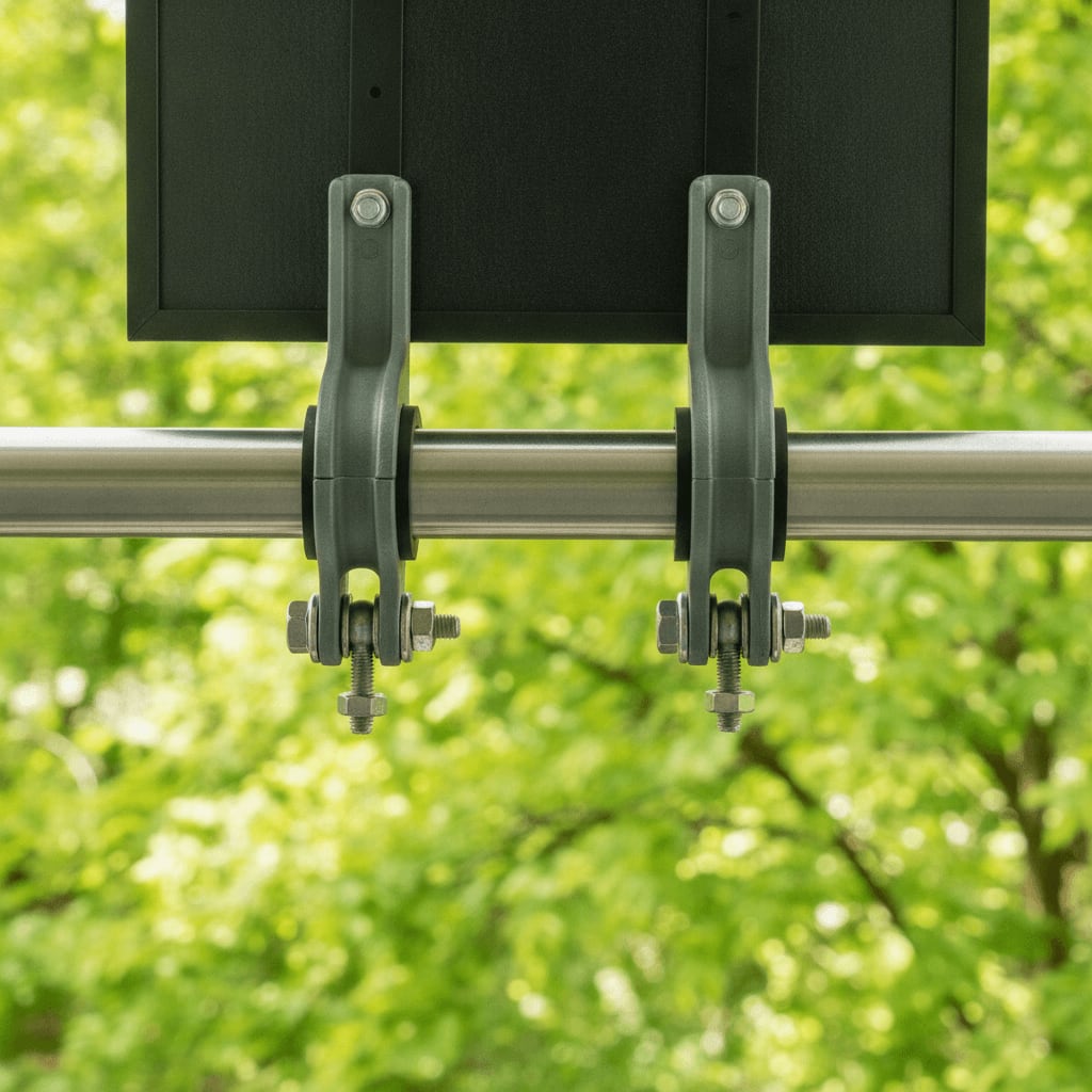 Sichere Montage eines Balkonkraftwerks am Geländer, eine Voraussetzung für den zuverlässigen Solarertrag im Frühjahr.