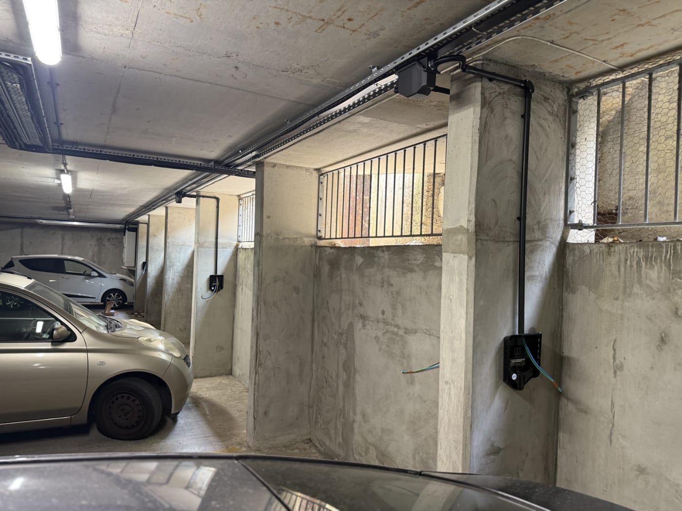 EV chargers installed in Portland Court underground car park, Hendon