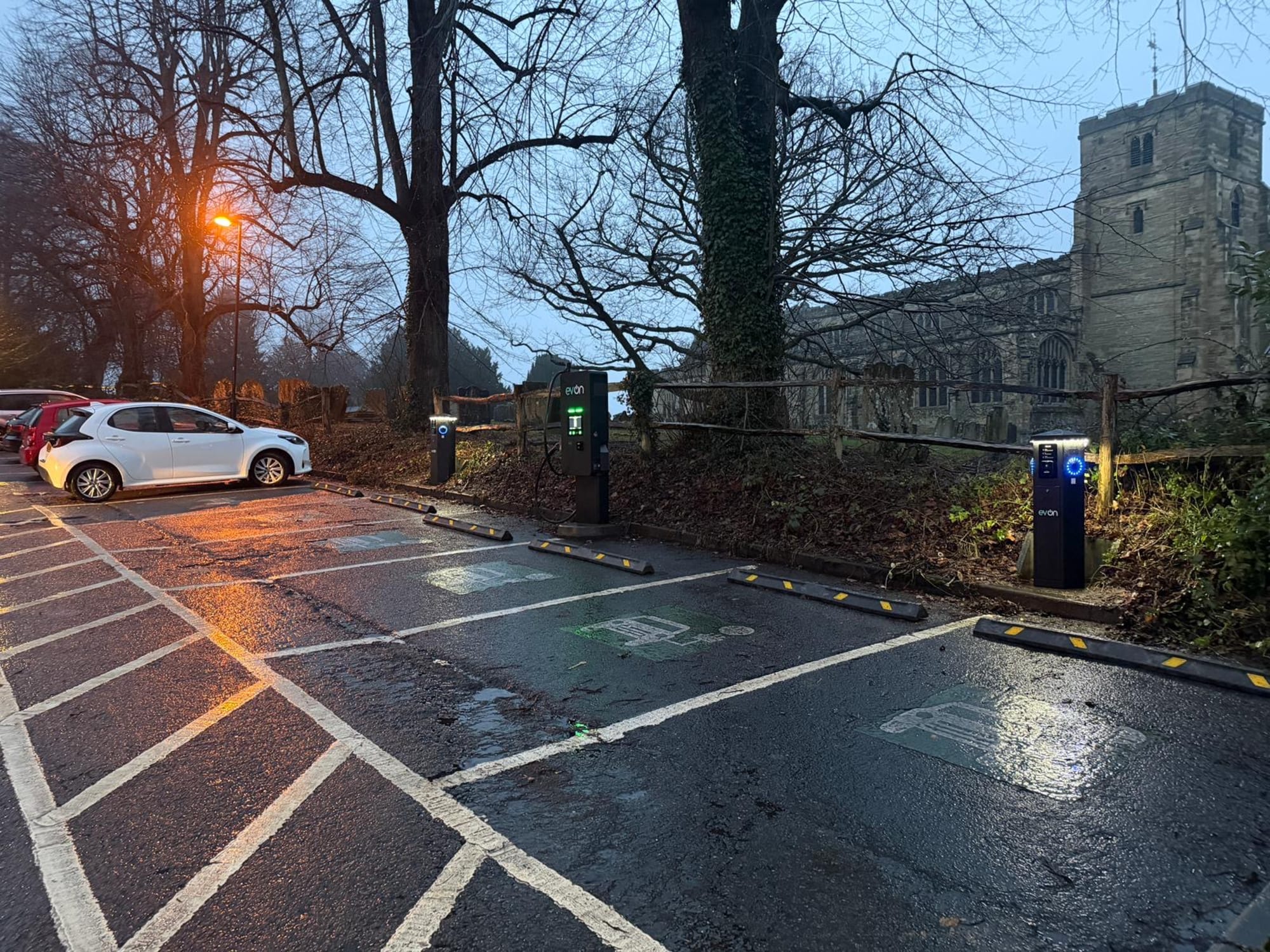 Dual AC and rapid DC EV chargers installed at Jockey Lane public car park in Cranbrook, Kent