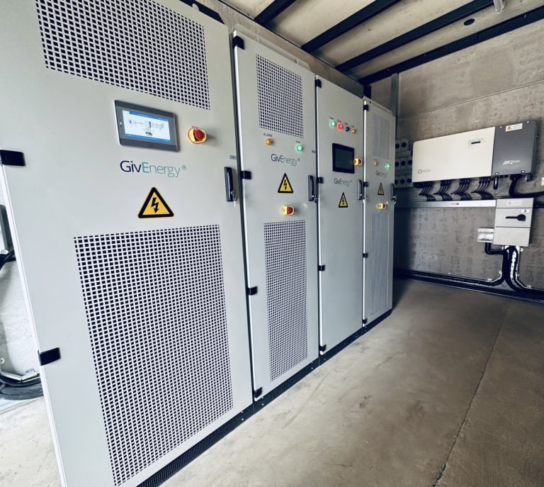 A GivEnergy commercial battery storage unit