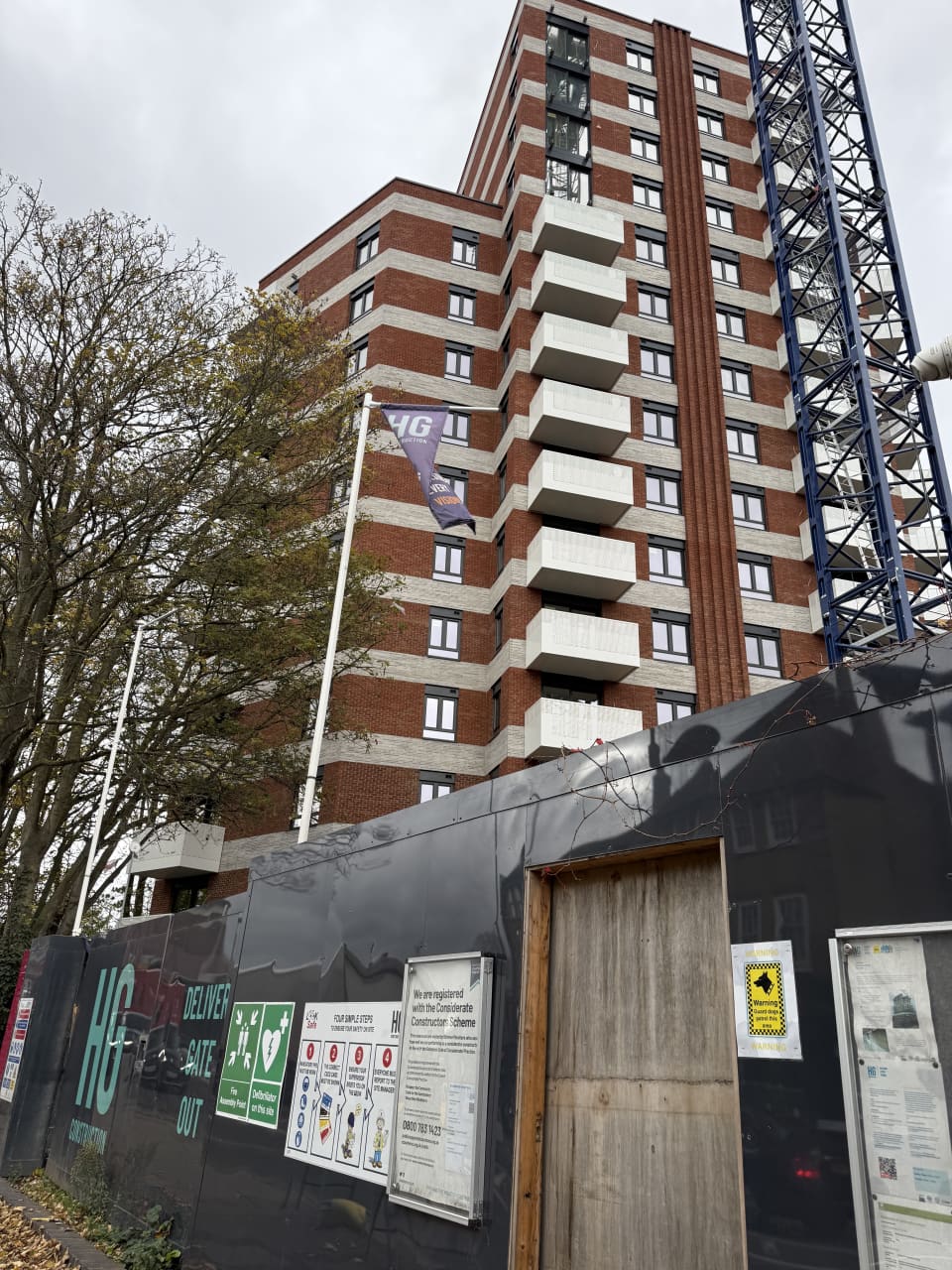 A new build residential development, representative of the projects evon designs EV charging into