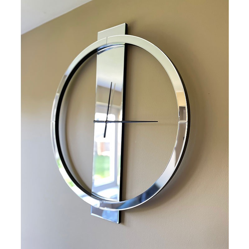 Horloge murale miroir