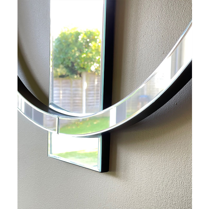 Horloge murale miroir