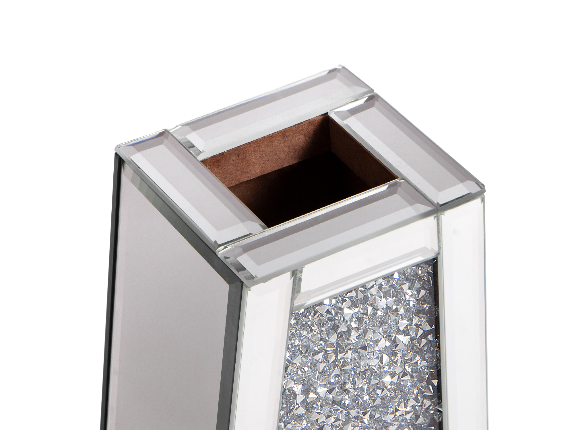 Vase de sol haut miroir en diamant écrasé