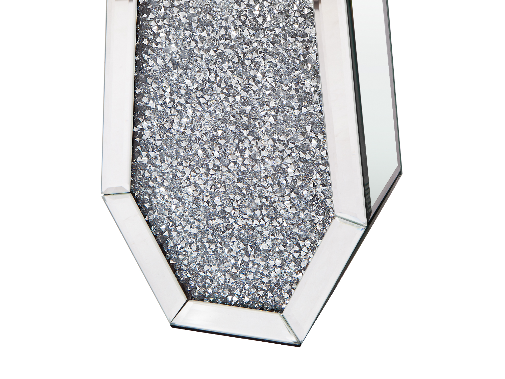 Vase de sol haut miroir en diamant écrasé