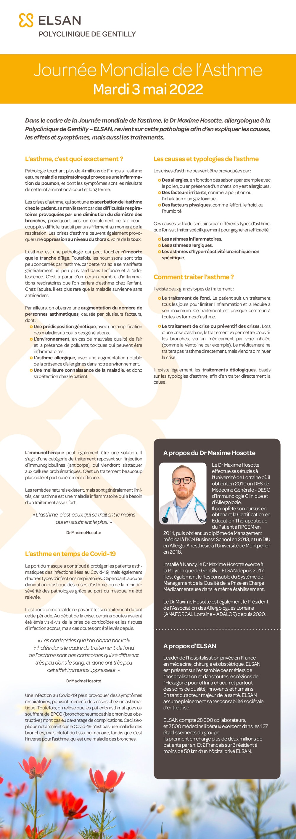 journée mondiale de l'asthme 