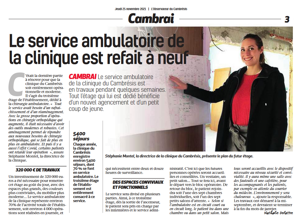 travaux ambulatoire