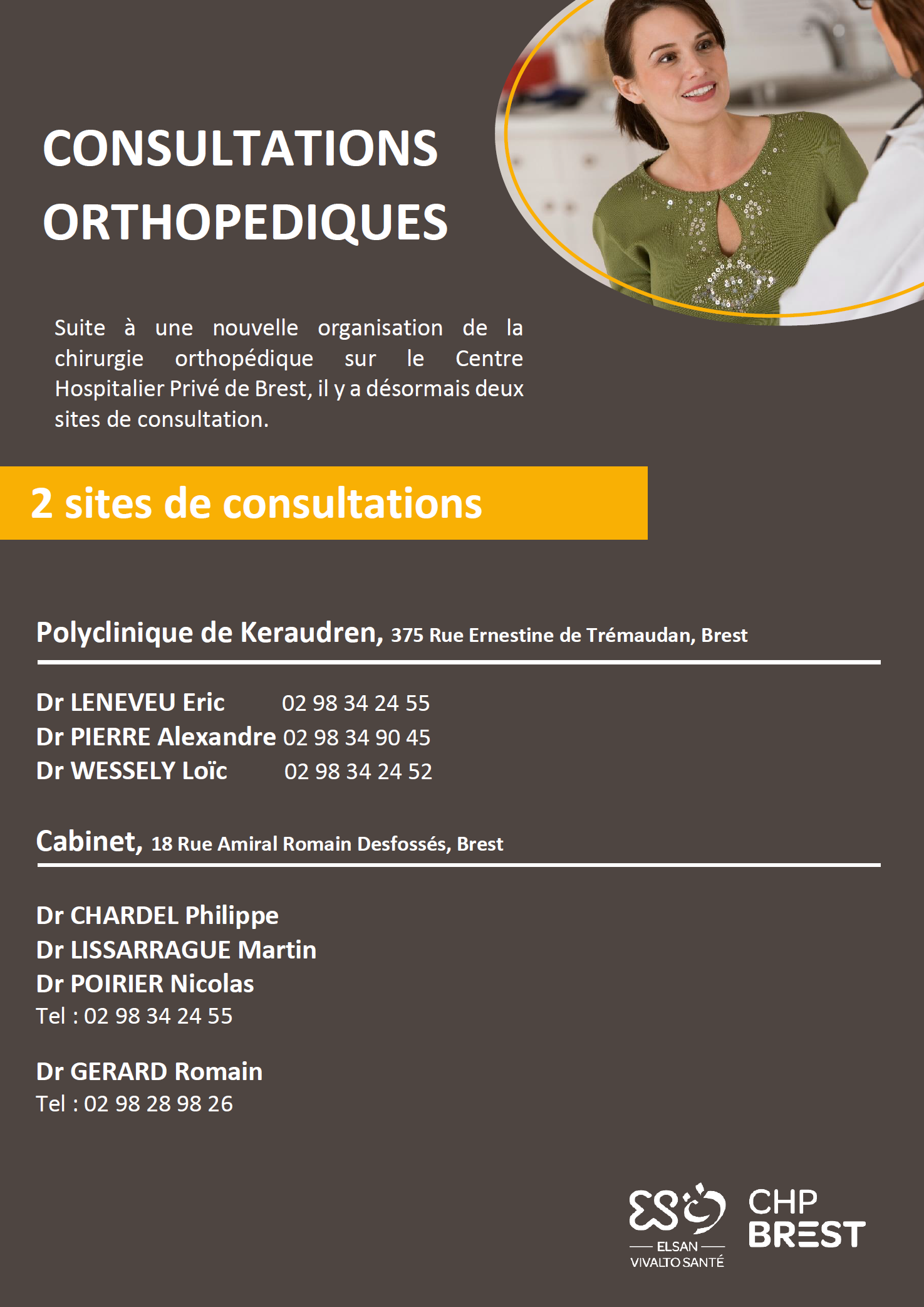 Nouvelle organisation des consultations orthopédiques