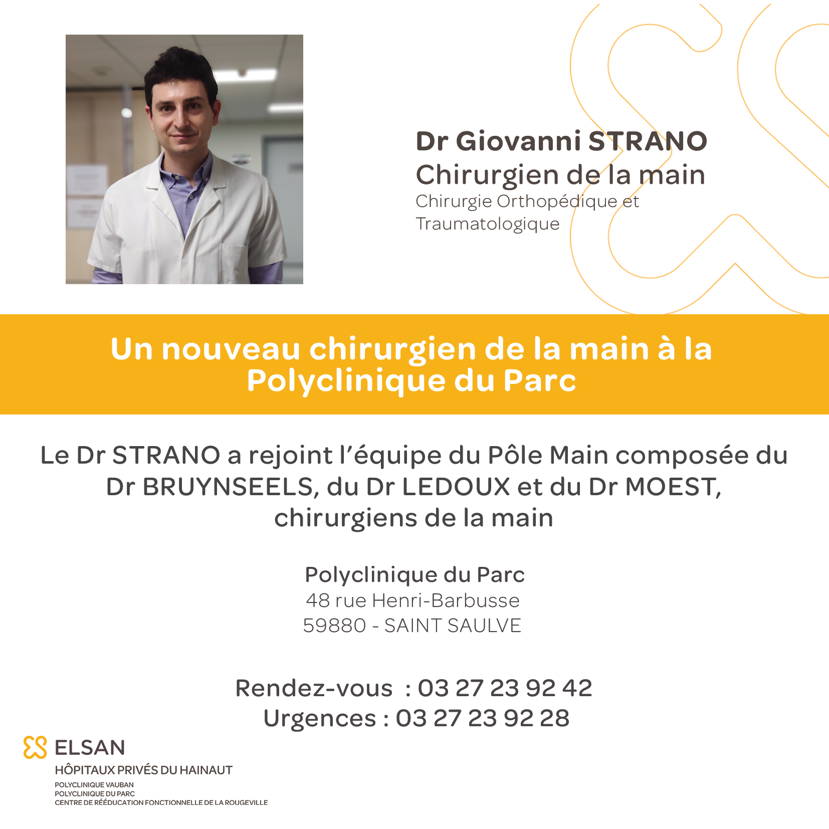 Arrivée Dr strano